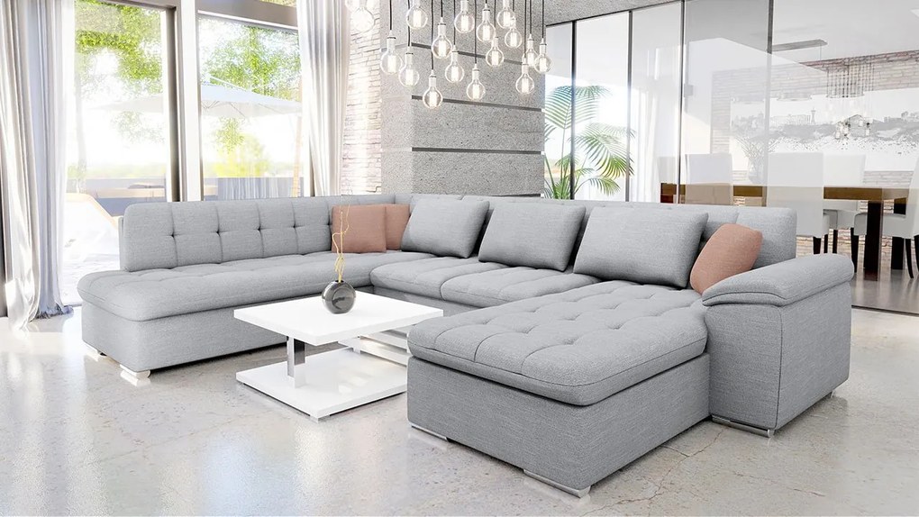 Rohová sedacia súprava Tony Bis Premium, Dostupné poťahy: Terra 06 + Terra 06 + Terra 10 ECO, Strana: Pravá - U