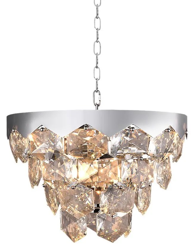 Luster Grace, 1x krištáľové/chrómové kovové tienidlo, (fi 45cm), ch