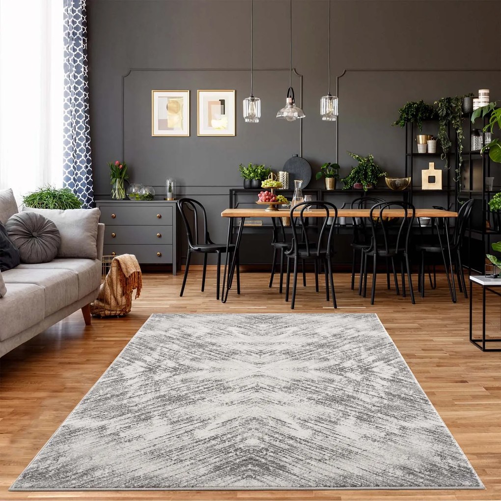 Dekorstudio Moderný koberec NOA - vzor 9295 sivý Rozmer koberca: 80x150cm
