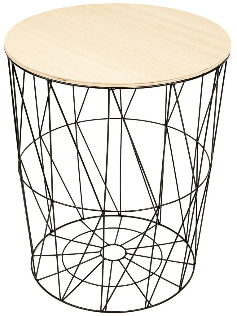 Odkladací stolík Lucan čierna, 57 cm