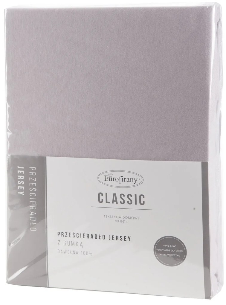 JERSEY PRESTIERADLO 200X220 CM, VÝŠKA 30 CM SVETLOSIVÉ