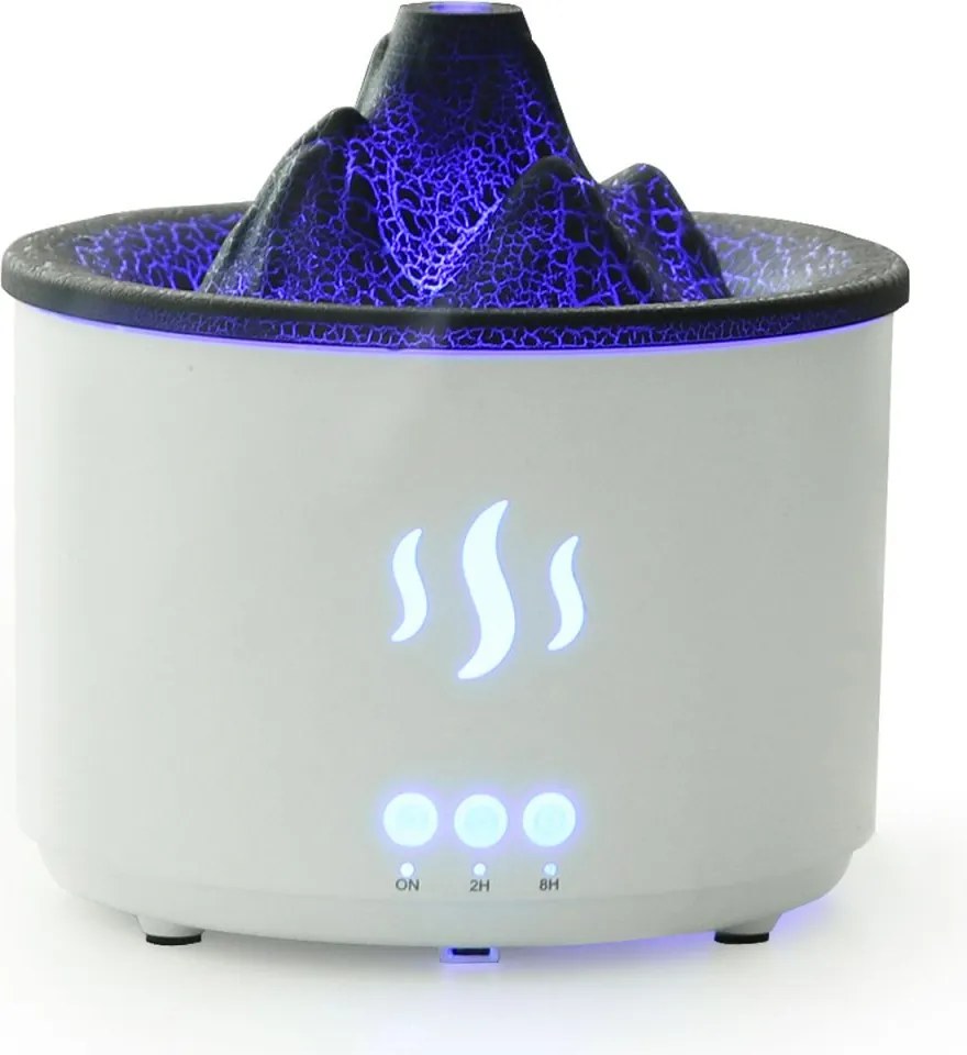 Aróma difuzér RDF3 v tvare sopky - 500 ml - biely