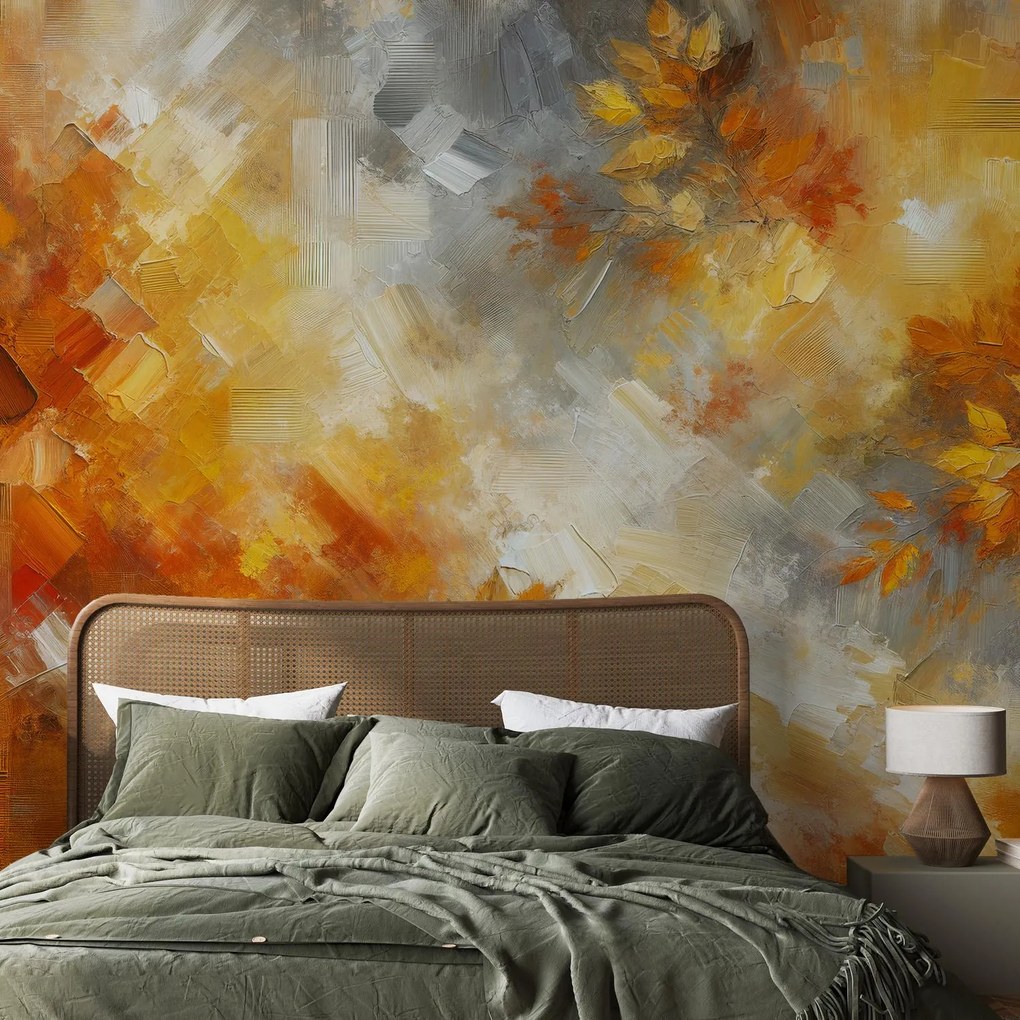 Fototapeta - Jeseňová oranžová abstrakcia (147x102 cm)