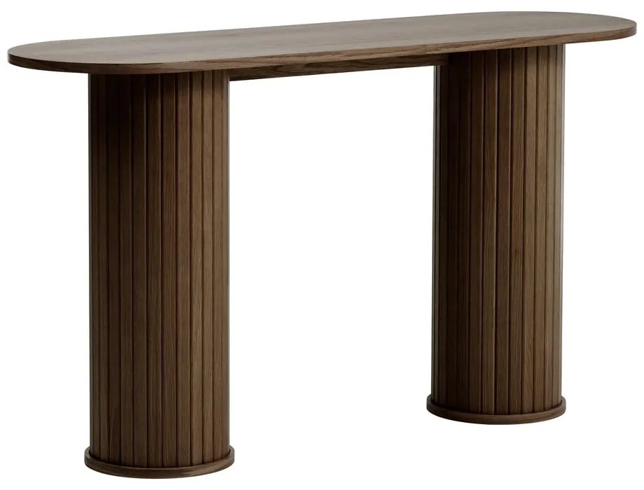 Hnedý konzolový stolík 40x130 cm Nola – Unique Furniture