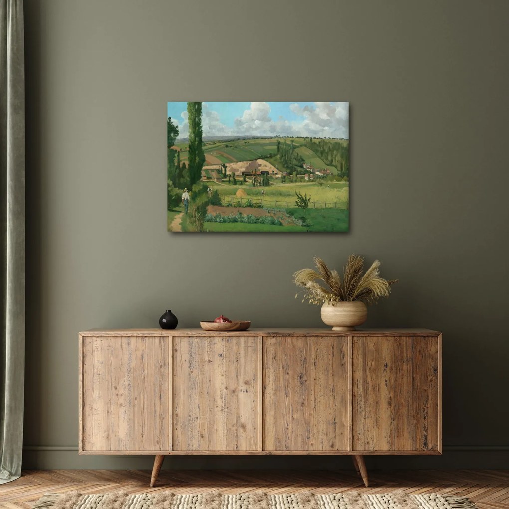 Obraz - Camille Pissarro, Landscape at Les Pâtis, Pontoise, reprodukcia (70x50 cm)
