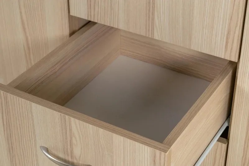 Zostava Pierot hladká, akacie (U7 satyna, sklo číre bez lepení)