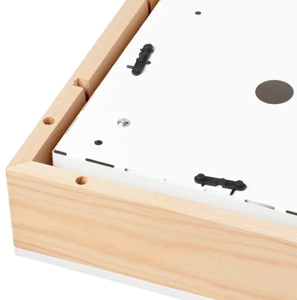 Stropné svietidlo NATURAL SQUARE 2xE27/15W/230V 31x31 cm borovica/biela