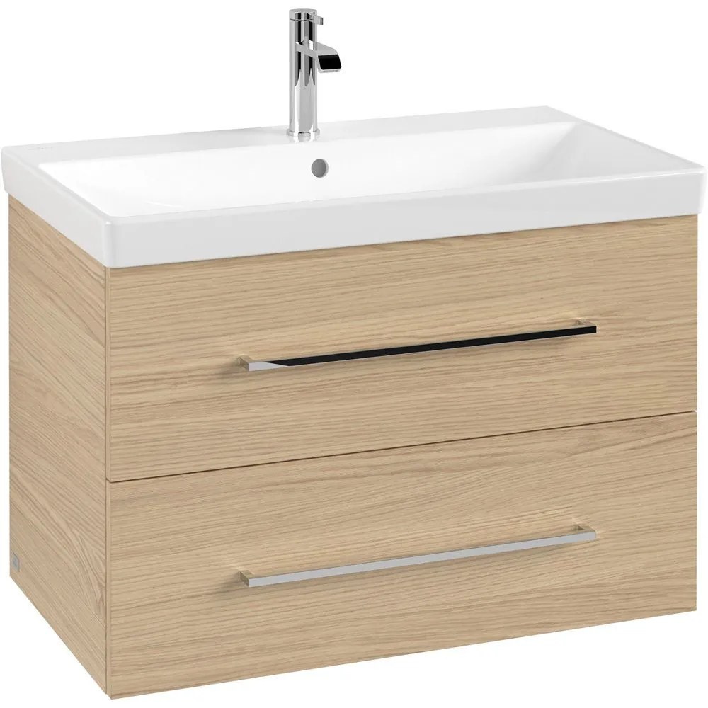 VILLEROY &amp; BOCH Avento závesná skrinka pod umývadlo, 2 zásuvky, 780 x 452 x 514 mm, Nordic Oak, A89100VJ