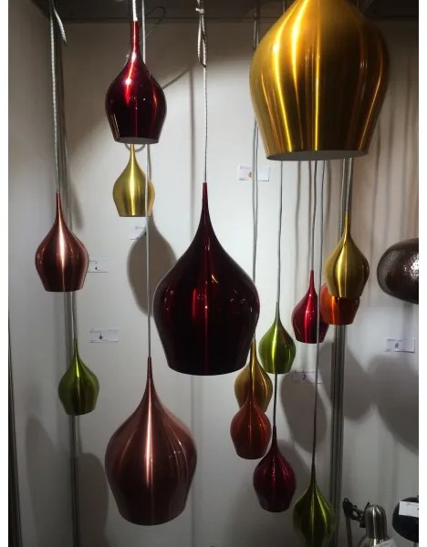 Searchlight 6461-12RE - Luster na lanku VIBRANT 1xE14/60W/230V červená