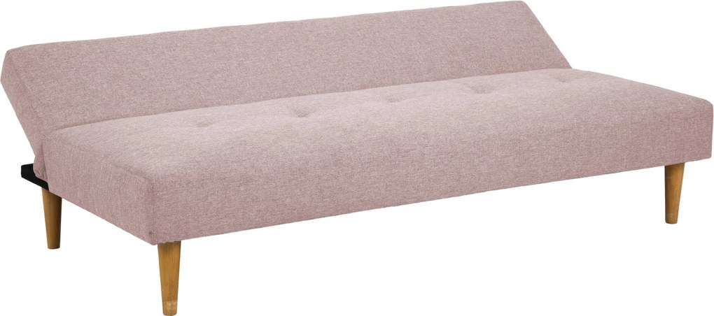 Dizajnová rozkladacia sedačka Amya 180 cm ružová - dub