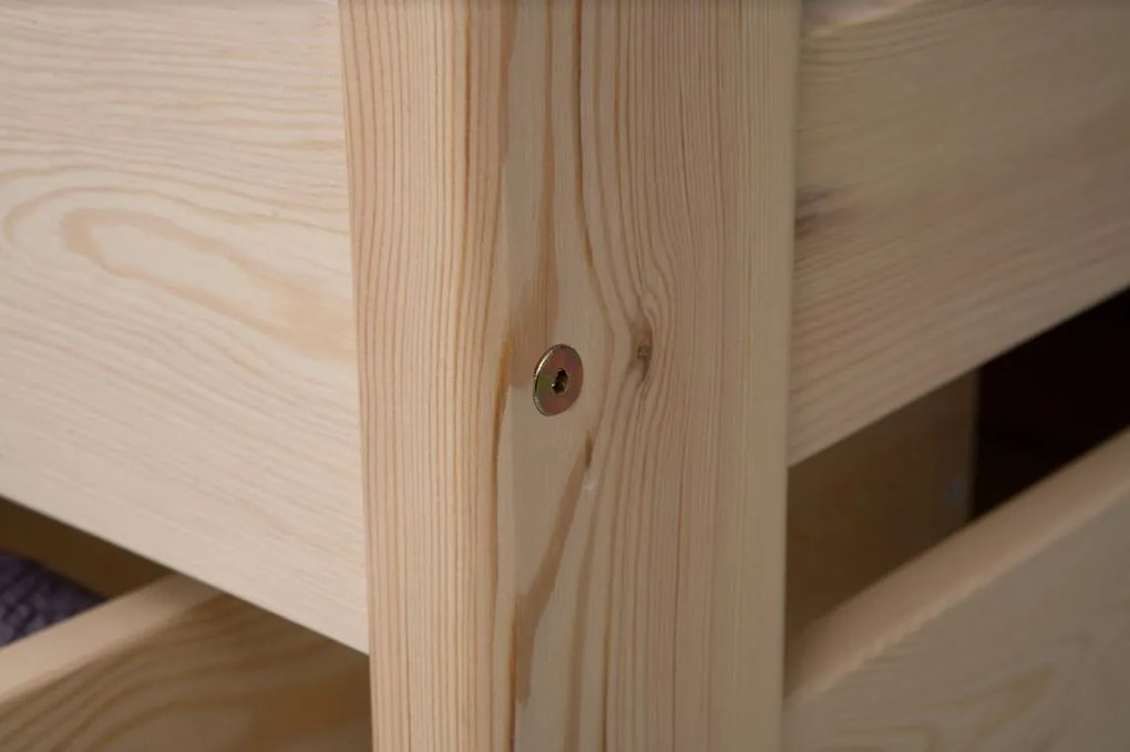 Detská poschodová posteľ s rozšíreným spodným lôžkom a zásuvkami BENJAMIN - šedá - 200x90/120 cm