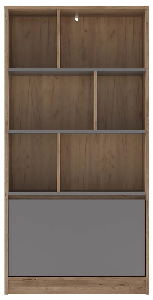 Policový regál Boran SU - dub artisan / sivá