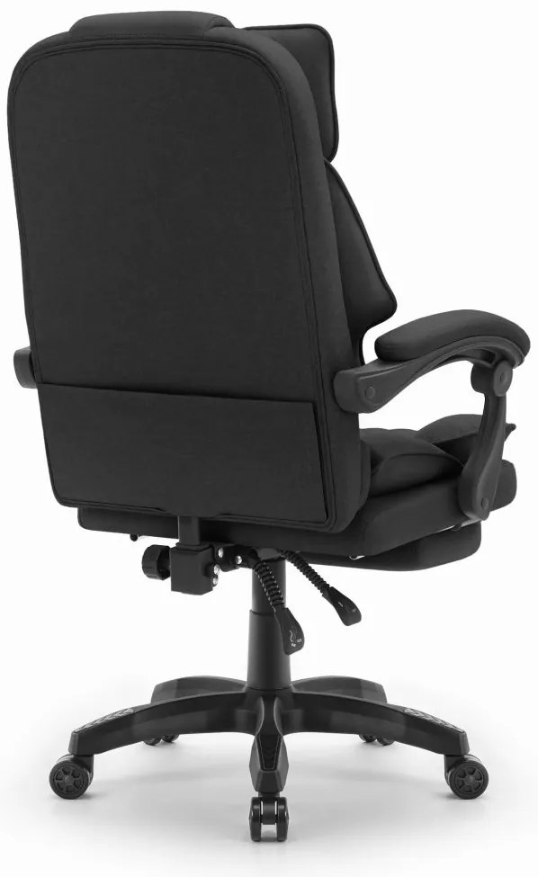 Ergonomická kancelárska stolička HC-1031 s podnožkou - čierna