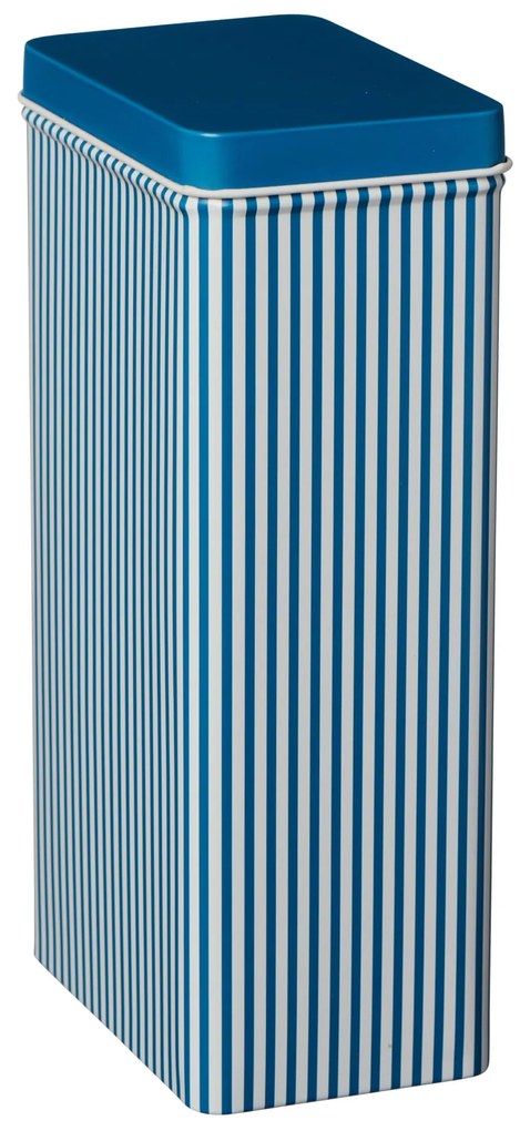 Ib Laursen Plechová dóza s vekom Blue Stripes Tall