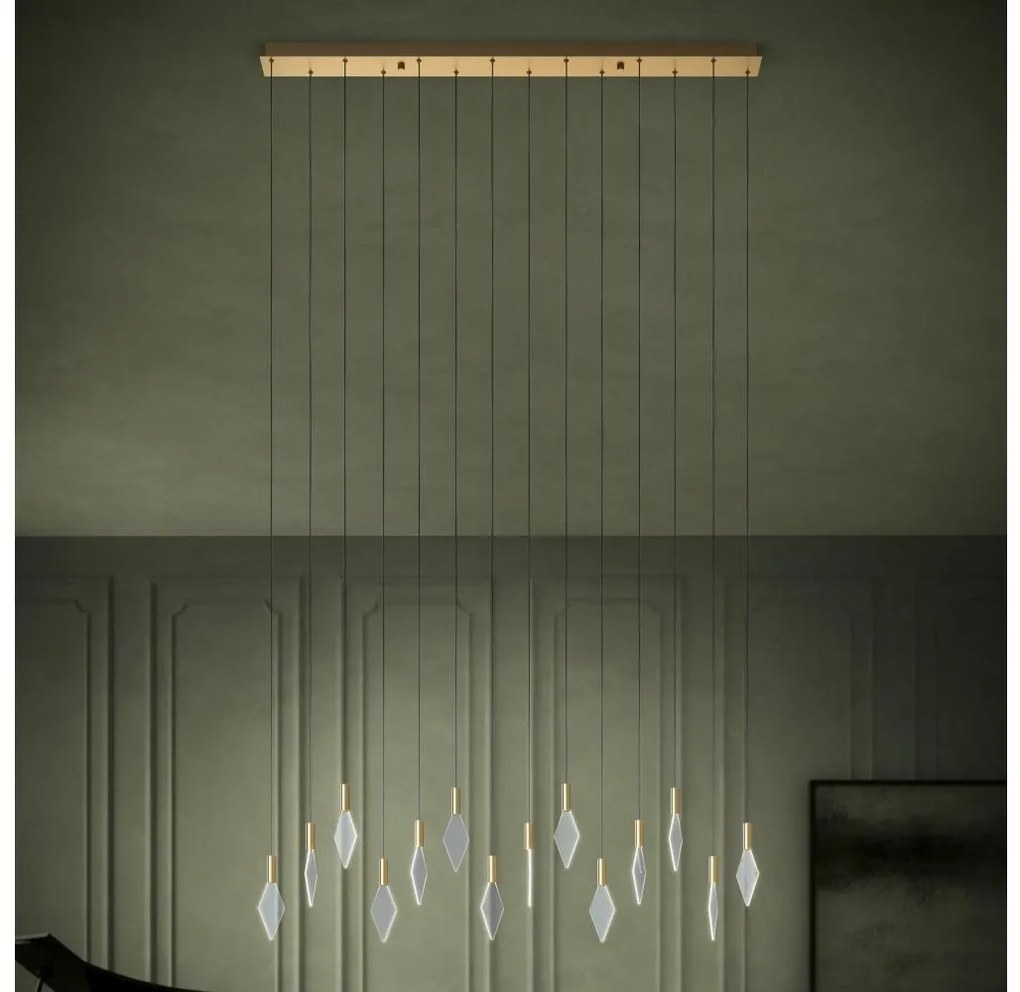 Eglo 390362 - LED Stmievateľný luster na lanku MIRADOR 14xLED/3,3W/230V zlatá