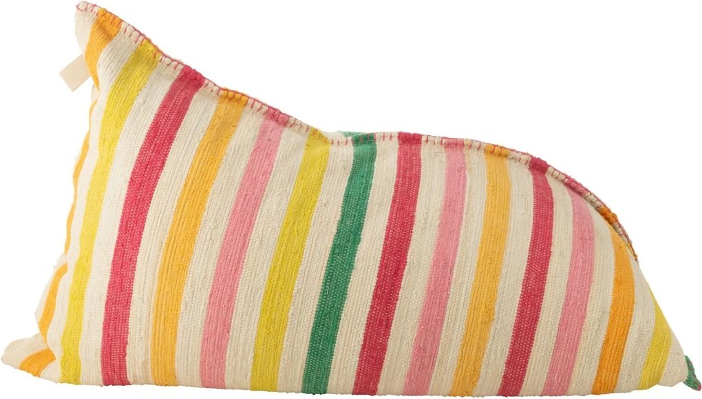 Farebný sedací vak z recyklovanej bavlny Cocoon Stripes - 150*100*40 cm