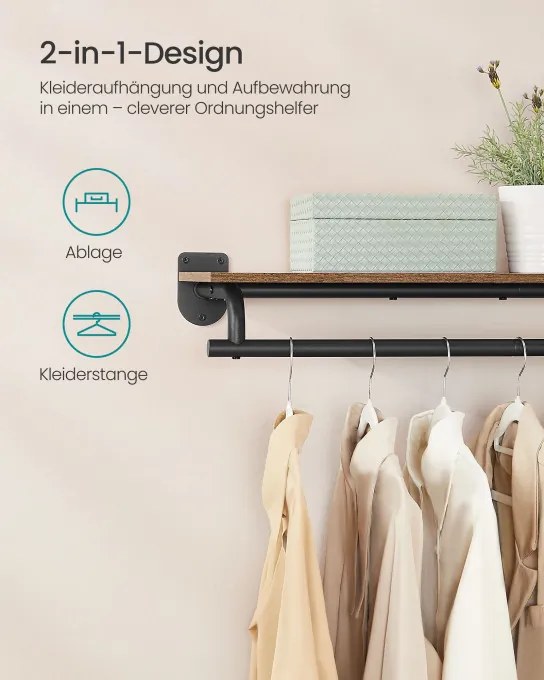 Nástenný vešiak s policou HSR135B01