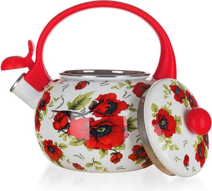 Smaltovaná pískacia kanvica POPPY 2,2 l