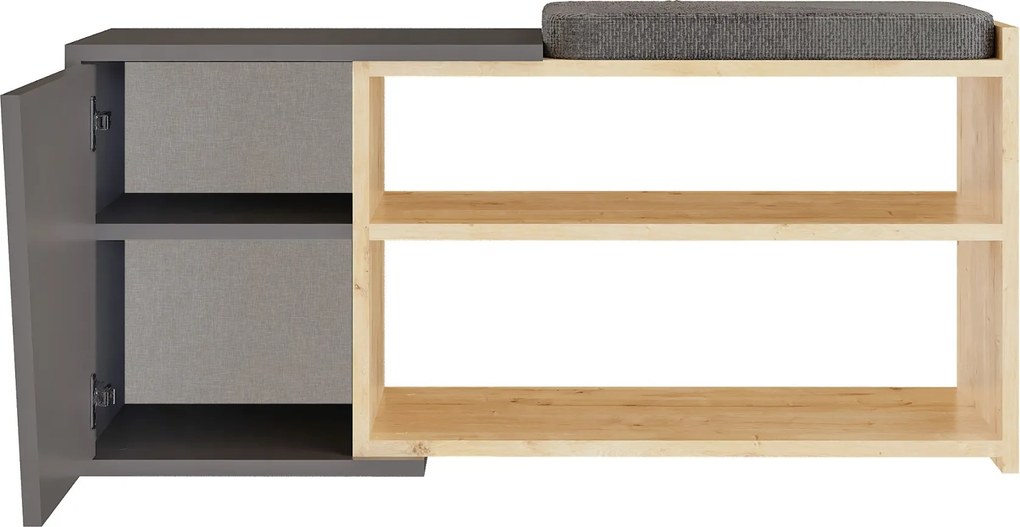 Topánkovník Houseland FIONA dub zafírový/antracit