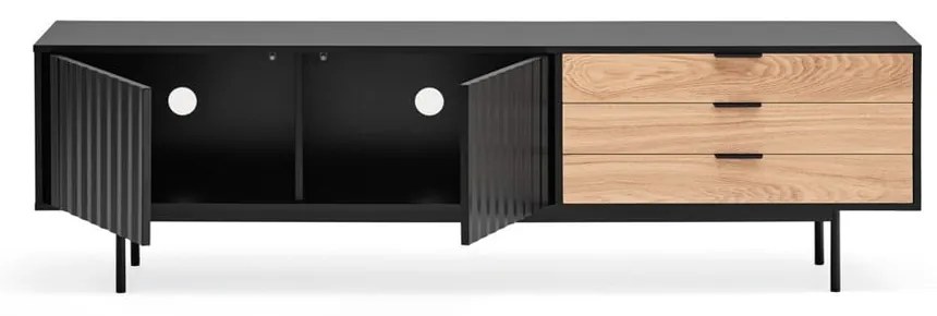 Čierno-hnedý televízny stolík Teulat Sierra