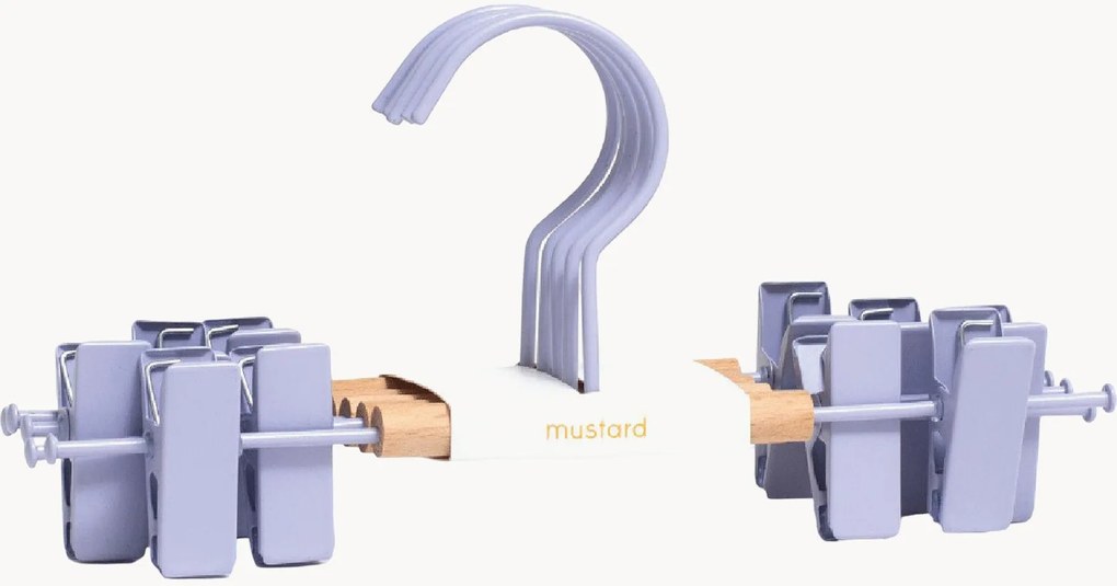 Ručne vyrobené vešiaky so štipcami Kids Lilac, 5 ks