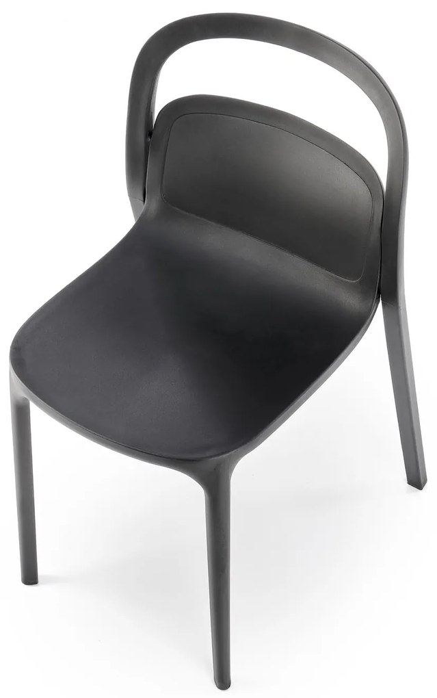 Čierna plastová stolička K490