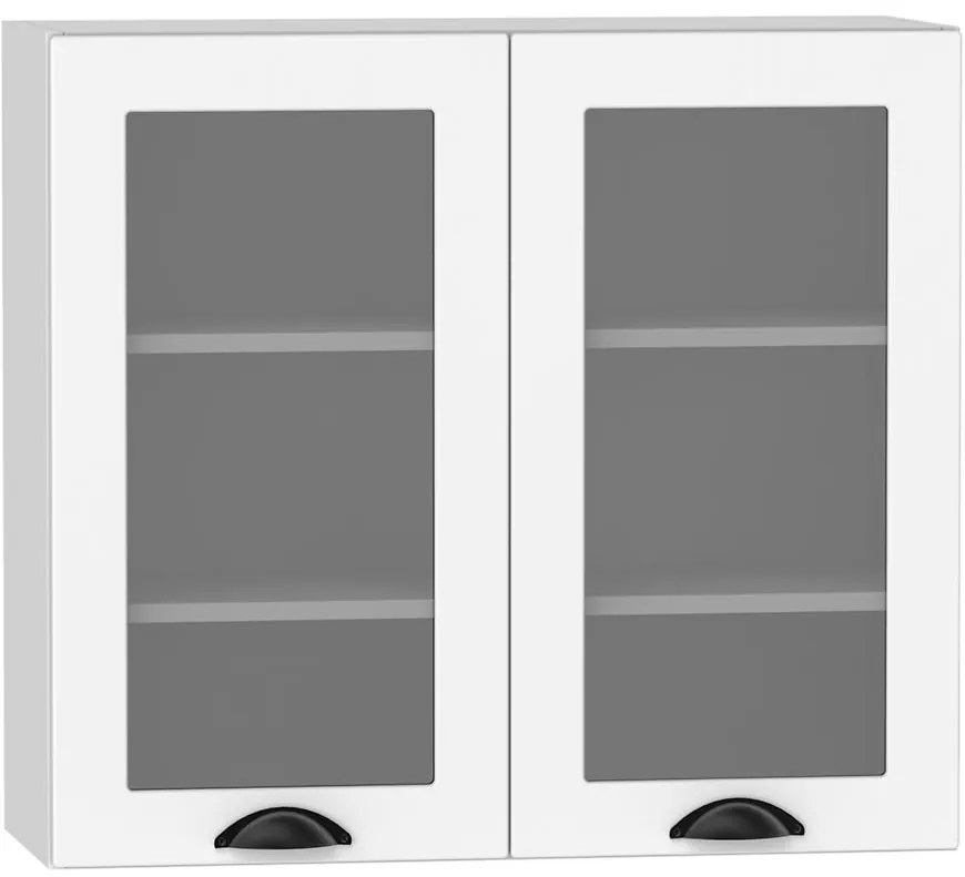 Kuchynská skrinka Adele Ws80 Biely hrášok/Biely