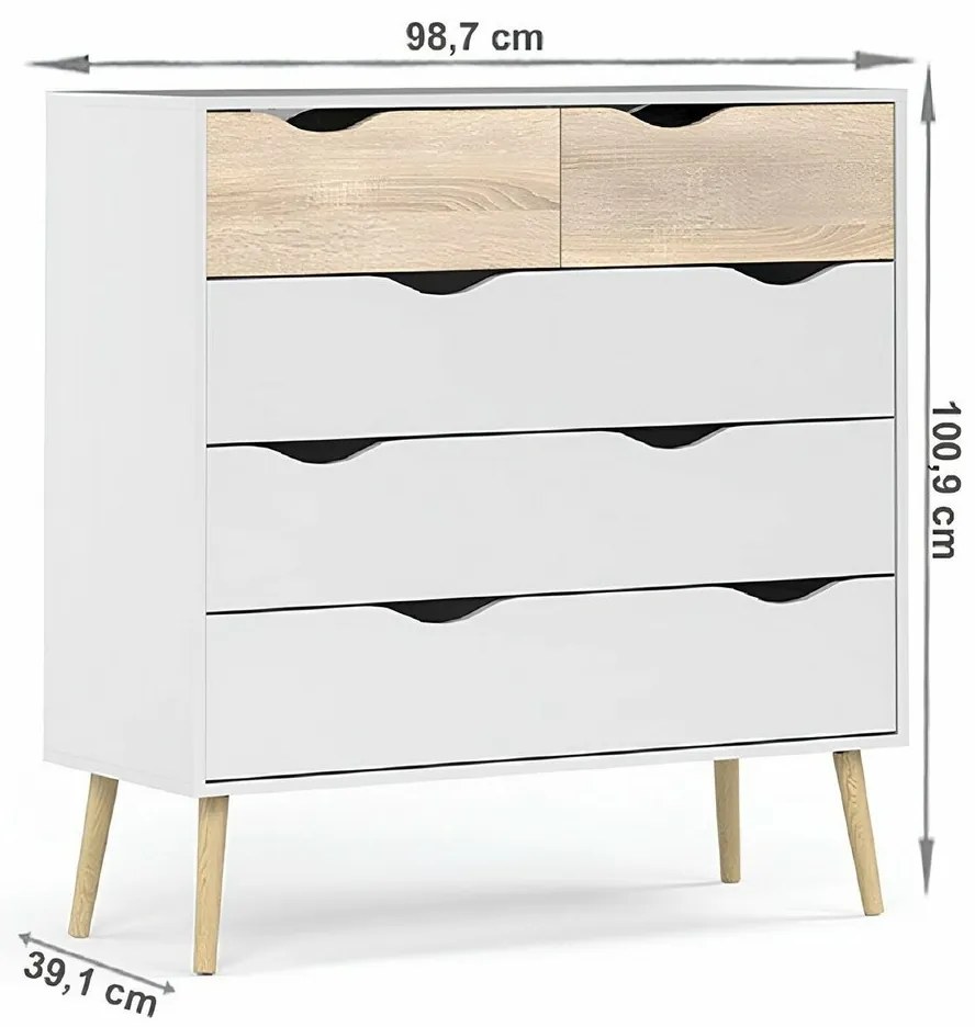Komoda OSLO 75456, biela