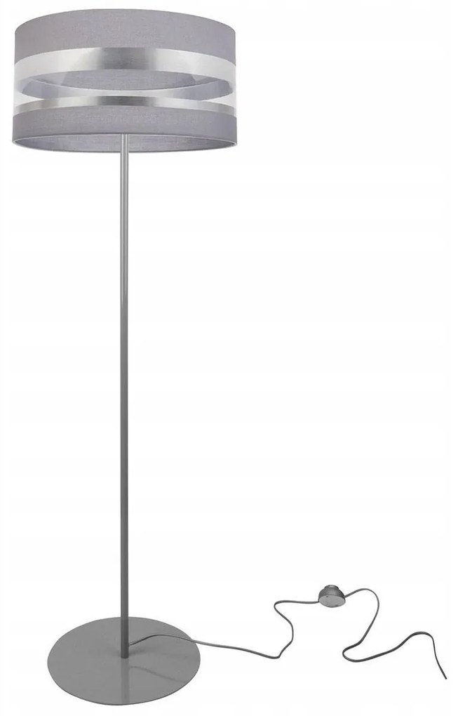 Stojacia lampa Intense Chrome, 1x textilné tienidlo (výber zo 6 farieb), (výber z 3 farieb konštrukcie), (fi 40cm), o