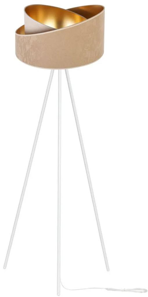 Stojacia lampa Mediolan, 1x textilné tienidlo (výber z 9 farieb), (výber z 2 farieb konštrukcie)