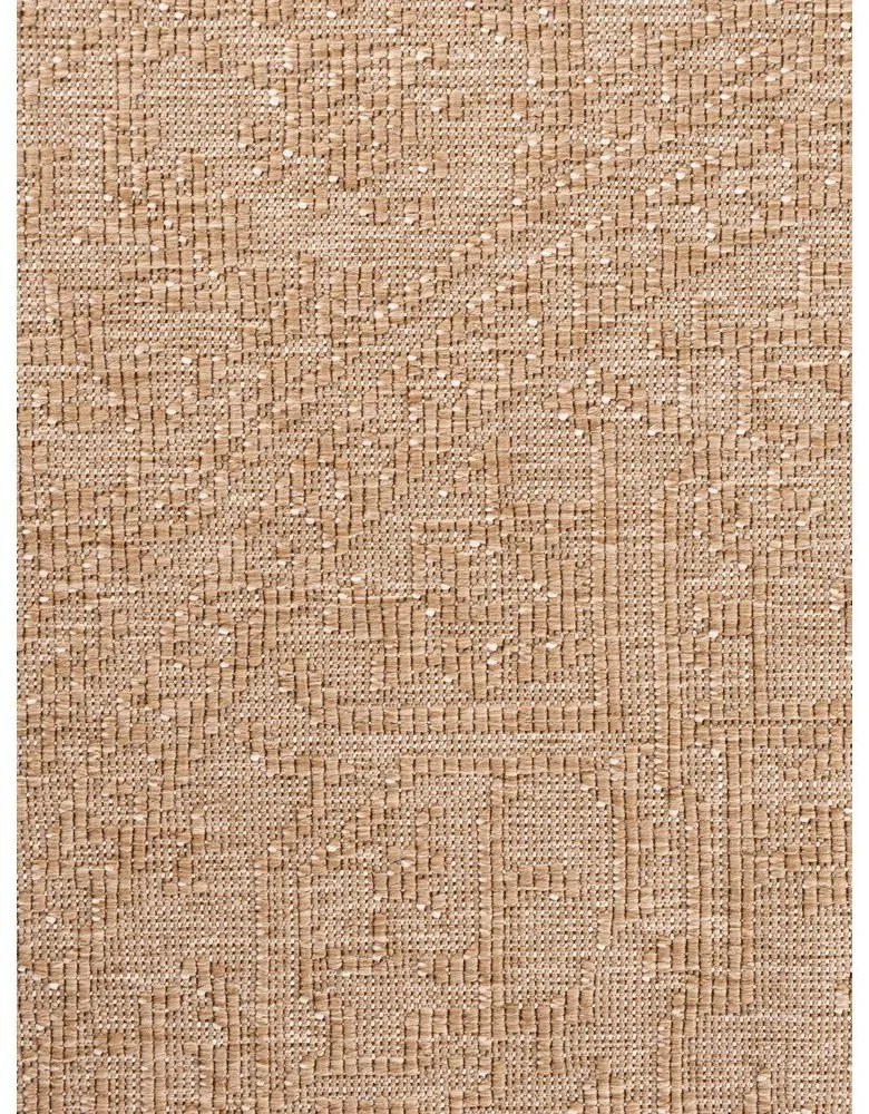 Okrúhly vnútorný a vonkajší koberec v béžovej a slonovinovej farbe ø 160 cm Duet Kona – NORTHRUGS