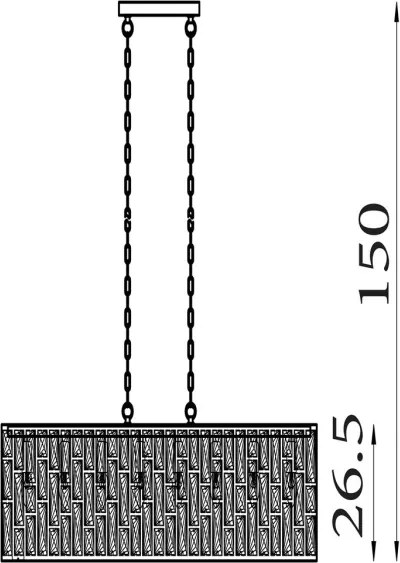 Searchlight 65818-8AB - Luster na reťazi BIJOU 8xE14/40W/230V