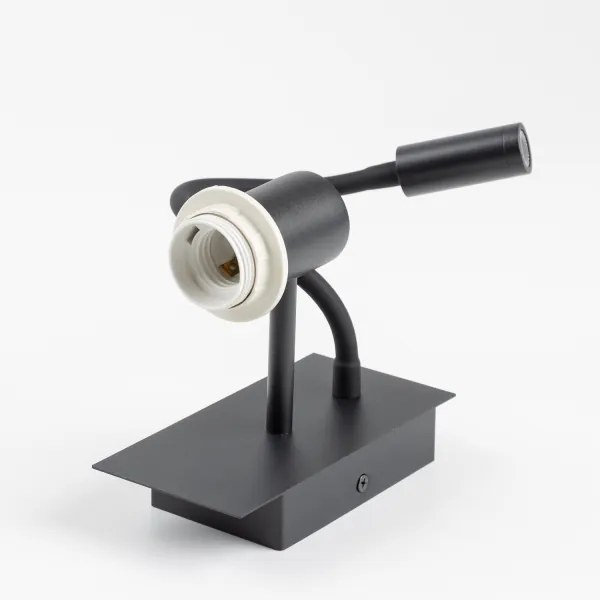 Brilagi - LED Nástenná lampa NUBILA 1xE27/25W/230V + LED/3W čierna/hnedá