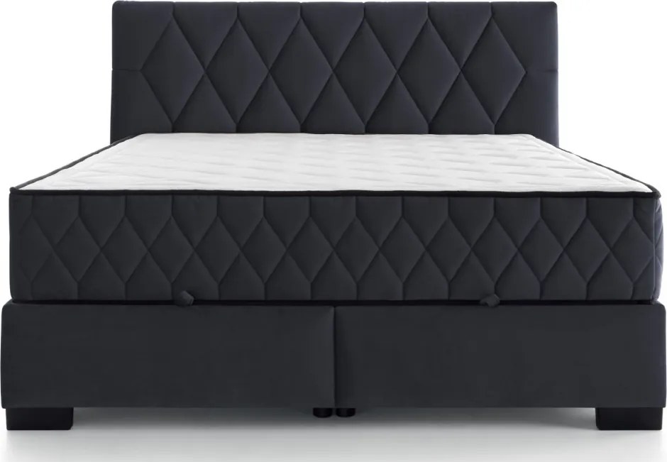 Posteľ Reve 160x200 cm, tmavo šedá látka