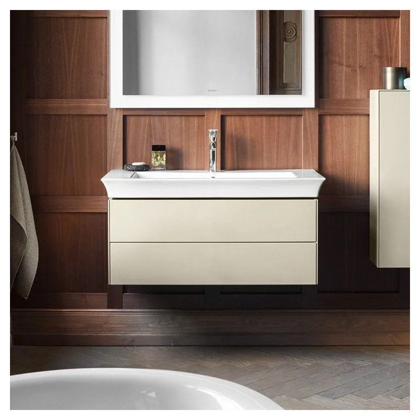 DURAVIT White Tulip závesná skrinka pod umývadlo, 2 zásuvky, 984 x 458 x 410 mm, biela matná, WT434203636