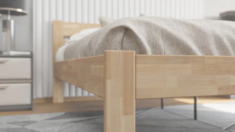 Posteľ Mystic 140x200 cm, prírodný buk