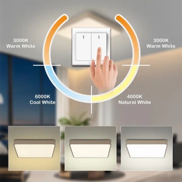 BRILAGI - LED stropné svietidlo POOL SQUARE LED/48W/230V 3000/4000/6000K 50x50 cm béžová