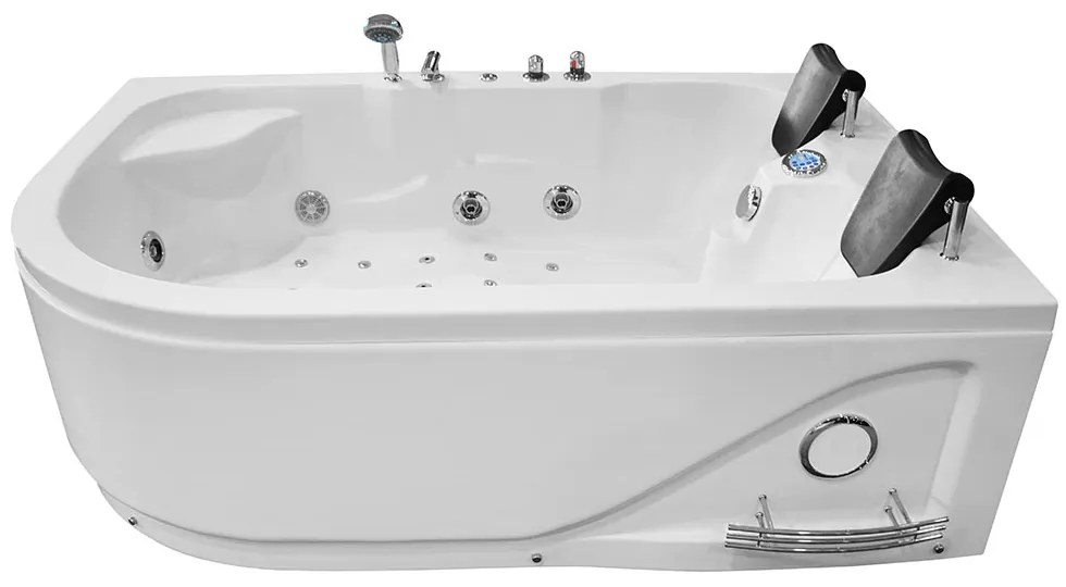 M-SPA - Pravá kúpeľňová vaňa SPA TURBO PLUS hydromasážou 180 x 120 x 54 cm (MSPA1631-TURBO+ -R)