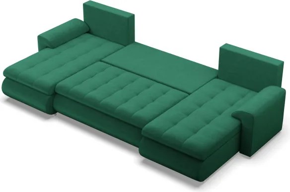 Sedacia súprava FORESTA ULL Kronos v tvare U fľaškovo zelená