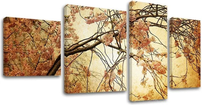 Obraz na plátne 4 dielny KVETY KV009E40 - 90x50 cm