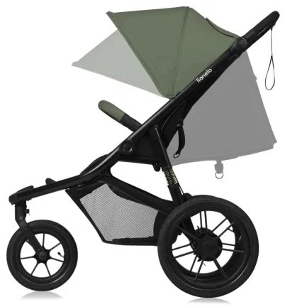 Lionelo - Športový kočík AZURA čierna/zelená