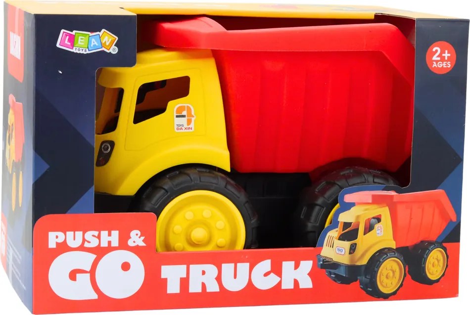 LEAN Toys Veľký detský sklápač na piesok Stavebné vozidlo červeno-žlté