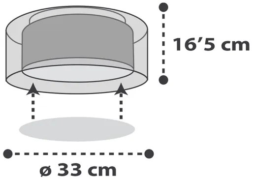 Dalber 41416E - Detské stropné svietidlo CLOUDS 2xE27/60W/230V šedá