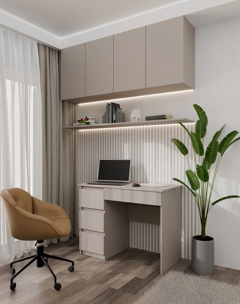 Písací stôl Mijas 98 cm ľavý latte