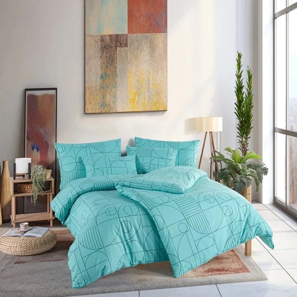 Bavlnené posteľné obliečky Geo Aquatic Awe - 100% bavlna Renforcé - 70 x 90 cm + 140 x 200 cm
