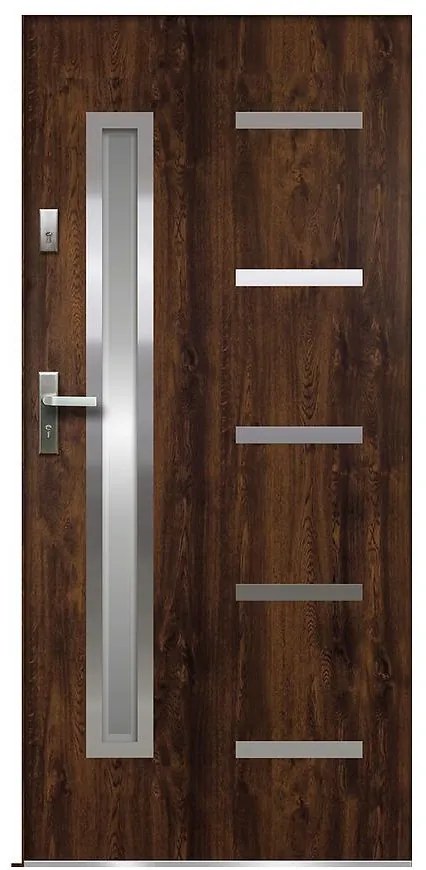 Dvere vchodové Juventus P55 90L ořech