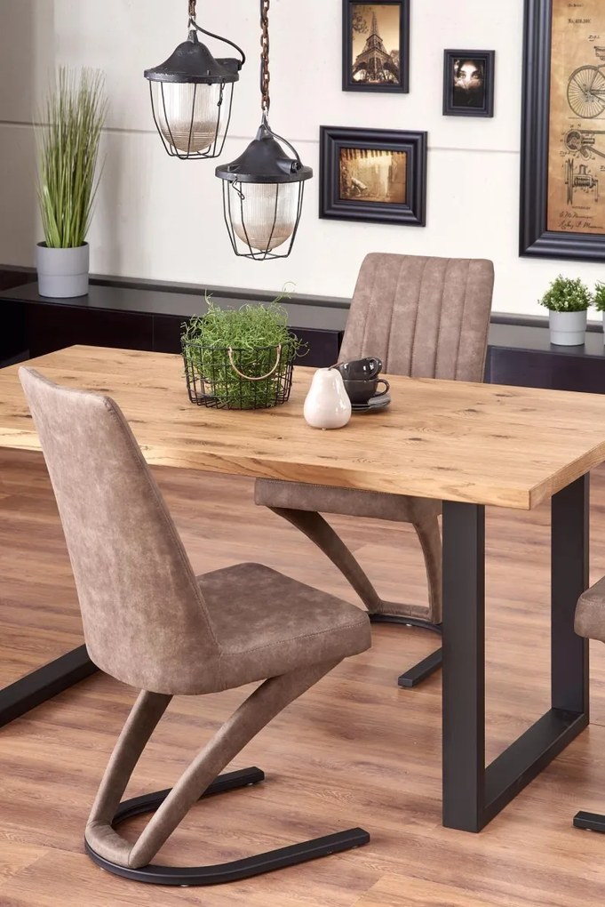 Jedálenský rozkladací stôl Press 160/250 cm dub artisan/čierny