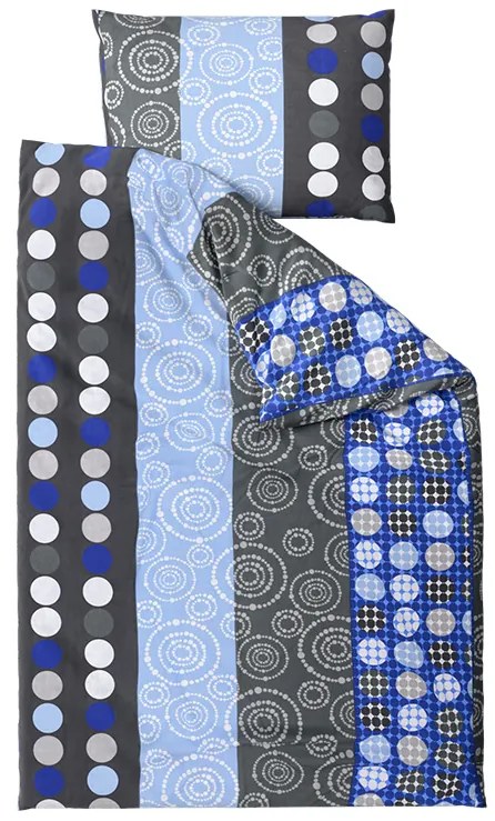 Bavlnené obliečky CIRCLES BLUE, modrá Rozmer obliečky: 70 x 90 cm | 140 x 200 cm
