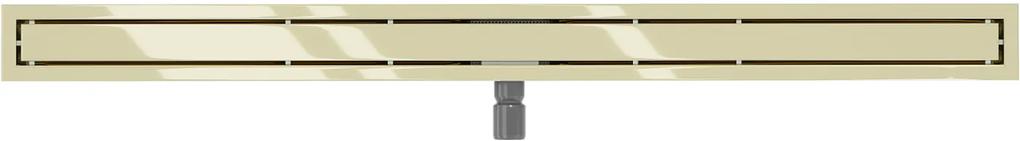 Mexen Flat nerezový sprchový žľab 160 cm vzor M13, 2v1, zlatá, 1510160