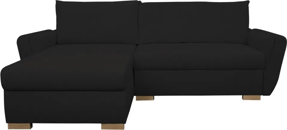 Rohová sedačka Helvetius, čierna látka